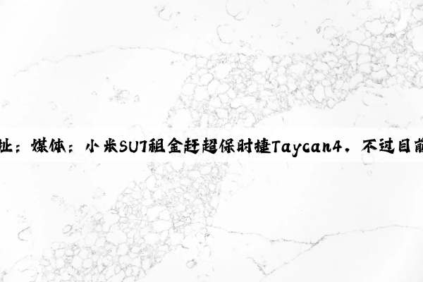 kaiyun官方网站入口网址：媒体：小米SU7租金赶超保时捷Taycan4，不过目前基本都是媒体测评租车